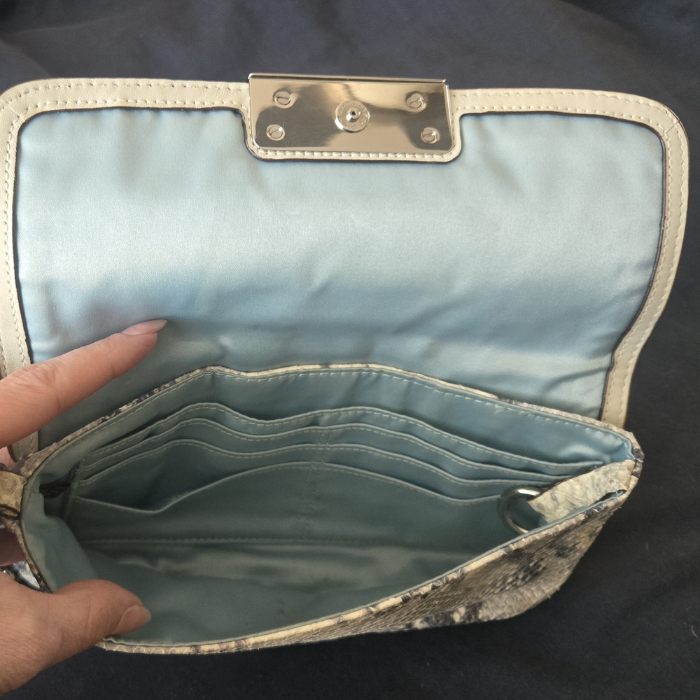 Coach Embossed Python Clutch With Coin Purse - image 4